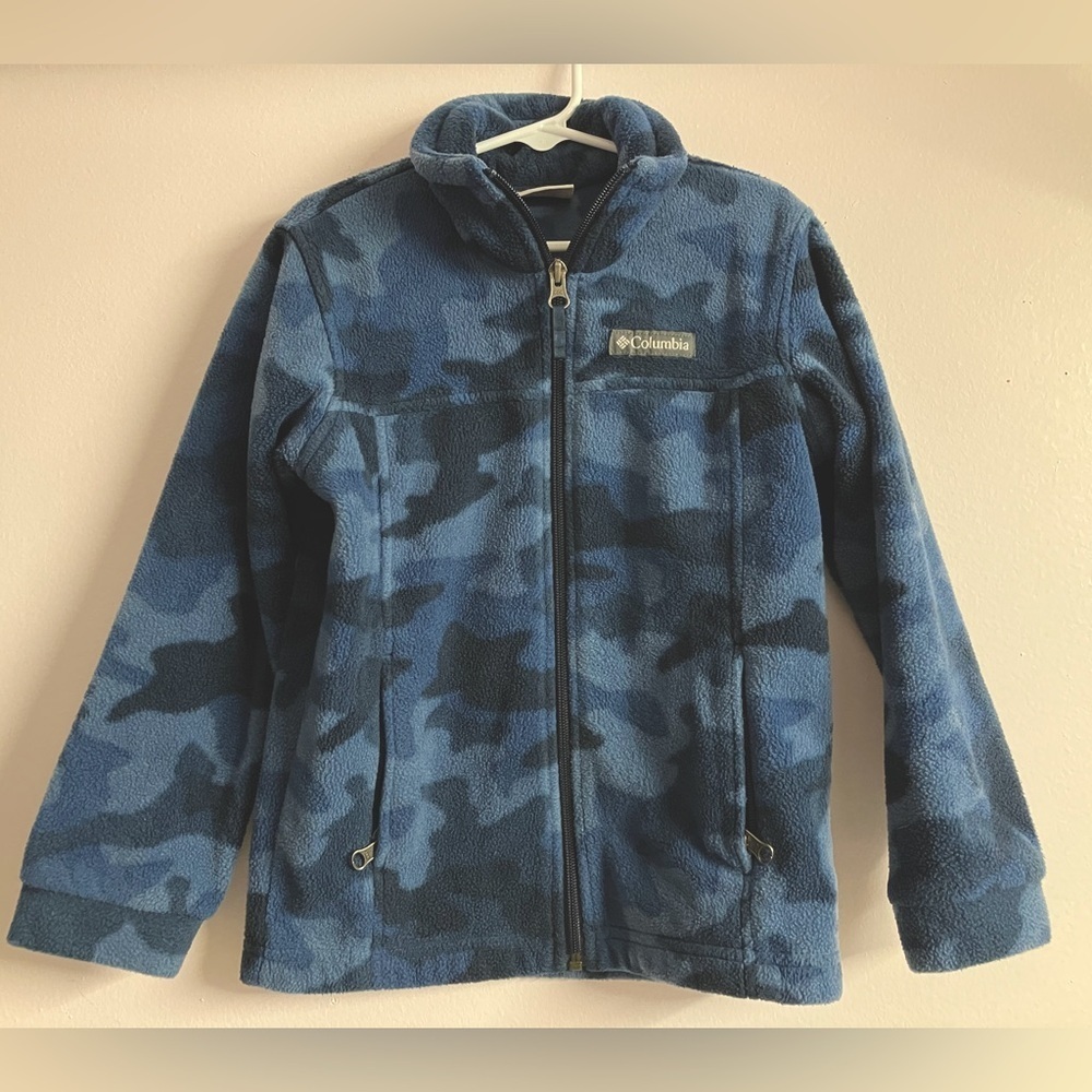 Columbia Kid’s Fleece Jacket, XS (6-7), Blue Shades, Full Front Zipper